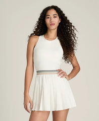 Laser Cut Pleat Dress