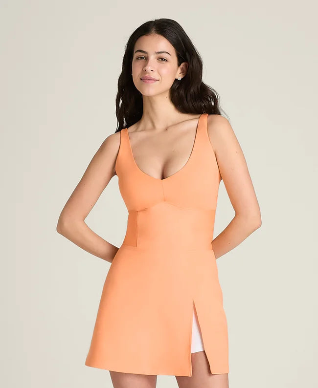 V-Neck Cut-Away Dress