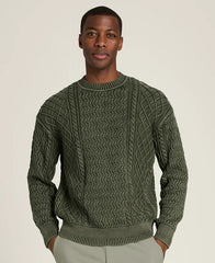 Cable Sweater Garment Wash
