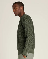 Cable Sweater Garment Wash