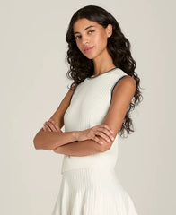Pointelle Rib Sweater Tank